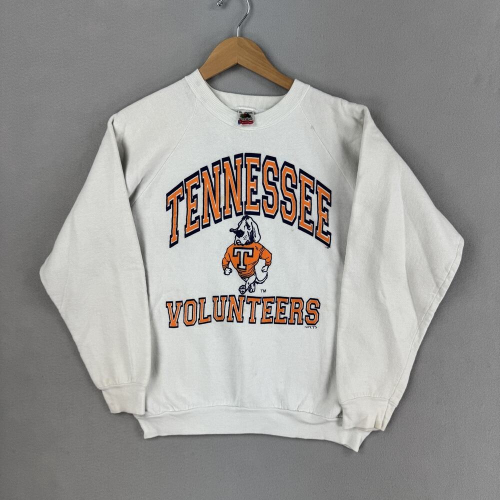 Vintage Tennessee Volunteers Sweatshirt Mens XL White NCAA Basketball Fruit Loom
